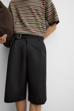 PLEATED BERMUDA SHORTS WITH BELT - Zara фото 5