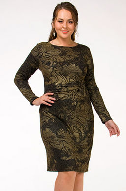 Великолепное платье ассиметричного кроя. На талии деталь с драпировкой, напоминающая по форме бант.