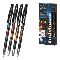 Цена за 12 шт. Ручка гелевая сo стираемыми чернилами ErichKrause R-301 Magic Gel Stick Mine Block 0.5, цвет чернил синий (в коробке по 12 шт.)
