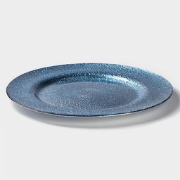 Тарелка - блюдо подстановочное Magistro «Карамель. Синее серебро», d=33,5 см, цвет синий