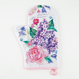 Кухонный набор Улыбнись, варежка-прихватка 20?28 см, лопатка деревянная