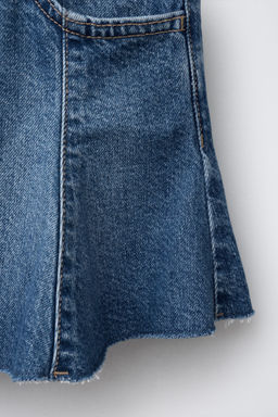 FRAYED DENIM SKIRT - Zara фото 3