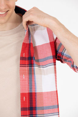 U. S. Polo Assn Мужская красная рубашка в шотландскую клетку - U.s. polo assn фото 7