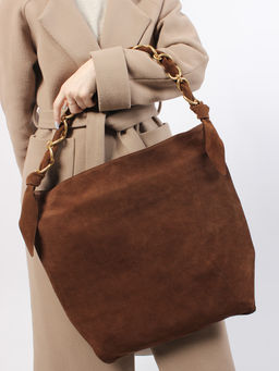 LACCOMA сумка M1048-рыжий натуральная замша хлопок