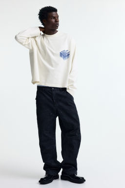 Camiseta estampada de punto Oversized Fit - H&m фото 7