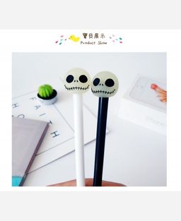 Ручка Череп, светится в темноте. Черная гел паста 9046381 - Yiwu youda import & export co фото 7