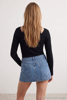 Mavi D___k Bel S_per Mini Denim _ort Etek TWOAW27SR00034