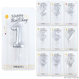 Свеча Цифра / KL-8 /уп 12/600/серебро (1) - Галеонтрейд фото 2