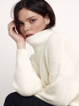 CONTE Удлиненный фактурный джемпер с геометрическим рисунком LDK 225 - Conte elegant фото 3