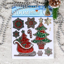 Наклейка новогодняя 18х23 Новый год / 610-278 /уп 12/300/ - Галеонтрейд фото 6