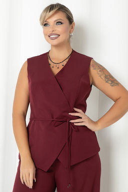 Жилет П-2236/3 Цвет:бургундия - Леди агата фото 3