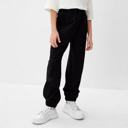 Брюки для девочки MINAKU: Casual Collection KIDS, чёрные, рост 158 см
