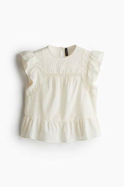 Blusa con inserciones de encaje y peplum - H&m фото 3