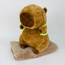 Мягкая игрушка 3 в 1 Капибара с рюкзаком 40 см