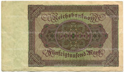 Банкнота 50000 марок 1922 года Германия
