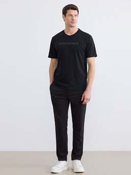 Bisiklet Yaka Bask?l? Erkek Ti??rt