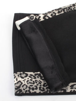 008 BLACK/LEOPARD Костюм спортивный зимний женский (95% хлопок, 5% полиэстер)