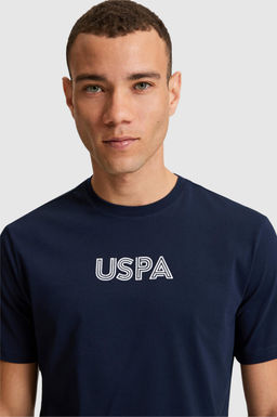 Erkek Lacivert Regular Fit Bisiklet Yaka Basic Ti__rt