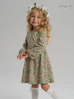 Платье Моана цветочки на хаки - Sovalina фото 23