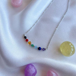 Колье на цепочке "7 чакр" с Самоцветами 38 см +