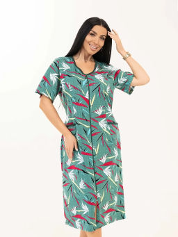 Халат женский, цвет зеленый