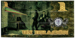 Банкнота 1 драгон 2013 года Колумбия Исаак Ньютон