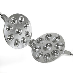 Форма-орешница для выпекания алюминиевая д15см, h2,7см, литая, пластмассовые ручки (общая длина - 38,5см; длина ручек - 17,5см) (Китай) - Домашняя мода фото 2