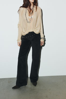 FLARE PAREO TROUSERS WITH STUDS