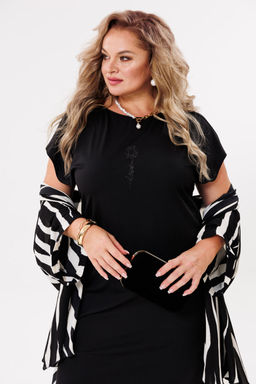 Костюм Michel Chic 1398 черный, зебра  фото 7