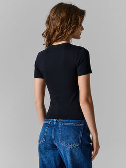 Джемпер женский черный прилегающего силуэта - Mark formelle фото 2