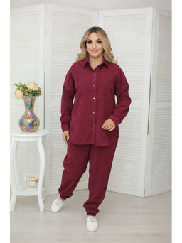 КОСТЮМ ТАРРАВО рубашка+джоггеры МИКРОВЕЛЬВЕТ