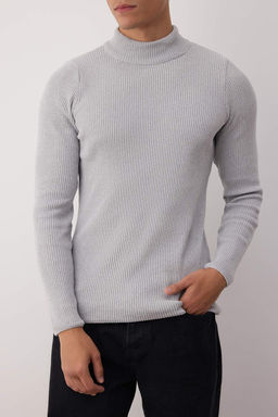 TRENDYOL MAN Ekru Slim Fit Pamuklu Yar?m Bal?kc? Yaka Fitilli Orgu Kazak TMNAW21KZ0568 - Trendyolmilla фото 86
