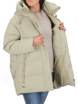 H23-683 OLIVE Куртка зимняя облегченная женская (150 гр. холлофайбер) - Фабричный китай фото 6