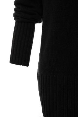 Siyah Genis Kal?p Yumusak Dokulu Basic Triko Kazak TWOAW23KZ00490