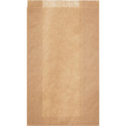 Пакет бумажный 140х60х245 мм, 40 гр/м2,V-дно,полосатый крафт 40гр,800шт/уп