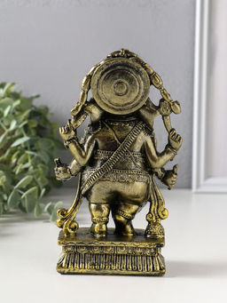 Сувенир полистоун "Ганеша в украшениях" бронза 5,5х10,5х17,5 см