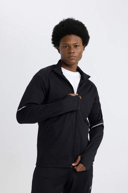 DeFactoFit Кардиган приталенного кроя на молнии из ткани для дайвинга и скуба  фото 5