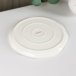 Тарелка обеденная Доляна Млечный путь, d=25 см, фарфор, серая  фото 7