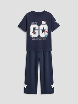 Hello Kitty Bask?l? K?z ?ocuk Ti??rt ve Pantolon