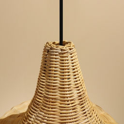 Светильник потолочный из ротанга «Куин», 1×120 Вт, Е27, 55×40 см