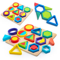 Пазл-вкладыш "Цветные фигуры"