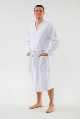 Халат мужской из махры Ренат белый - Амадэль фото 2