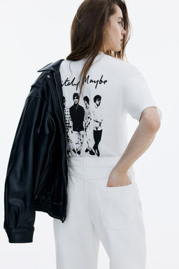 Camiseta oversize con motivo estampado
