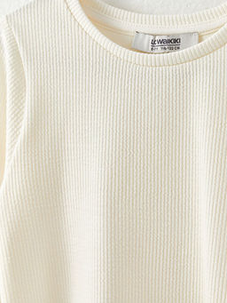 Bisiklet Yaka Basic Uzun Kollu K?z ?ocuk Ti??rt - Waikiki фото 3