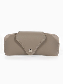 Футляр для очков , 16*3*6,3 см, кнопка, серый