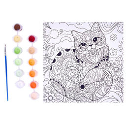 Картина по номерам на холсте с подрамником «Грациозная кошка», 20×20 см