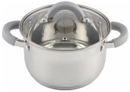 Кастрюля Felicita 2.9л, нерж.сталь, крышка стекло 18х11.5см арт.009387 /MALLONY/  фото 4