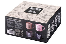 Набор 4 кружек 400 мл 13*9,5*8,8 см Кофе NEW BONE CHINA - Elan gallery фото 8