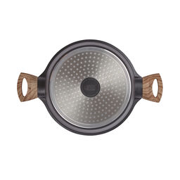 0572 GIPFEL Кастрюля OLIVER 24х11.5см/4,3л из литого алюминия с индукционным дном, с антипригарным гранитным покрытием Pfluon Granite, со стеклянной крышкой, c бакелитовой ручкой с покрытием Soft-touch. Толщина: 2,0/4,7мм  фото 6