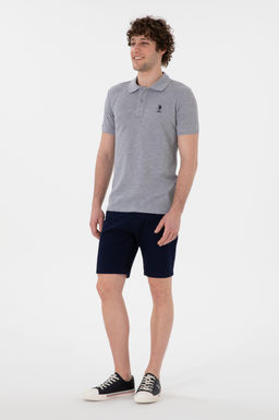 Erkek Slim Fit Polo Yaka Gri Melanj Basic Ti__rt Sepette S_rpriz _ndirim - U.s. polo assn фото 4